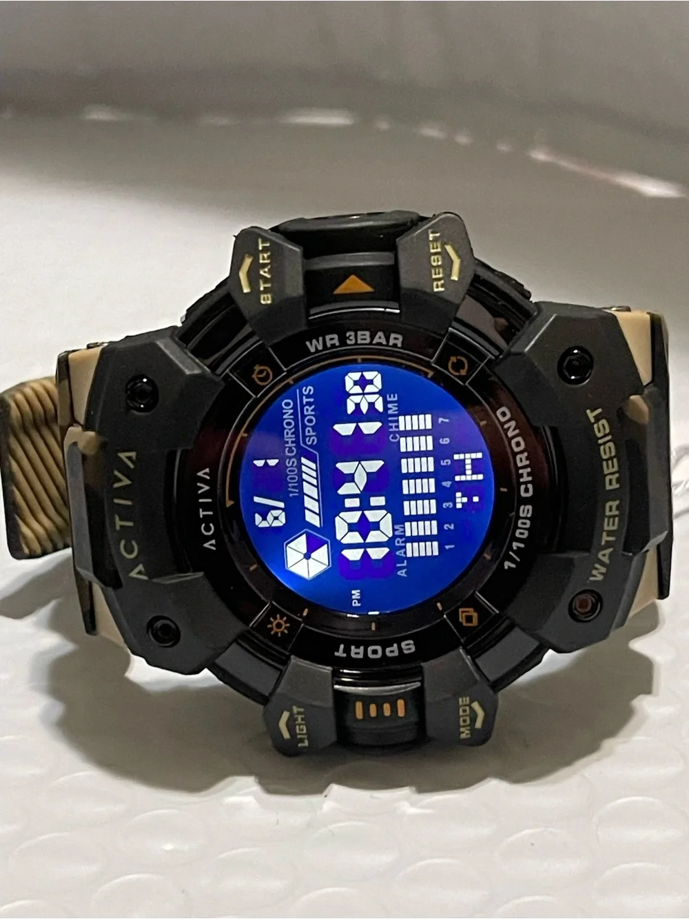 Activa Armour X Invicta Men's Digital Watch - 50mm. Camouflage. Khaki